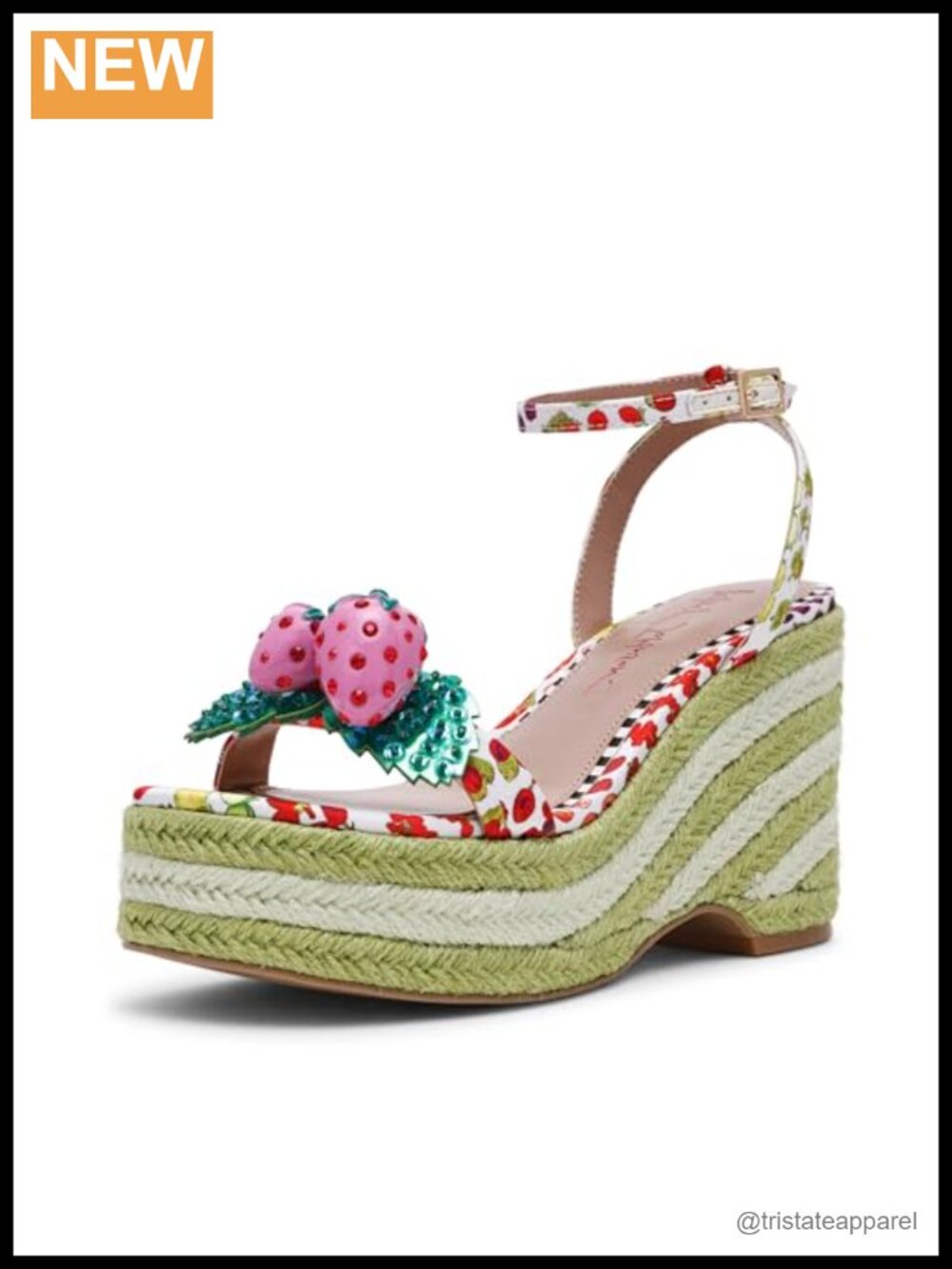 Betsey Johnson Bobbie Satin Wedge Sandals Ankle Strap Platform Heels